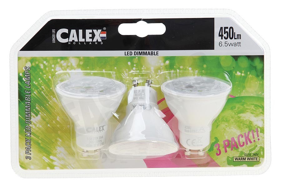 Calex 423562 Calex SMD LED lamp GU10 240V 6,5 Watt 450 Lumen 2700K