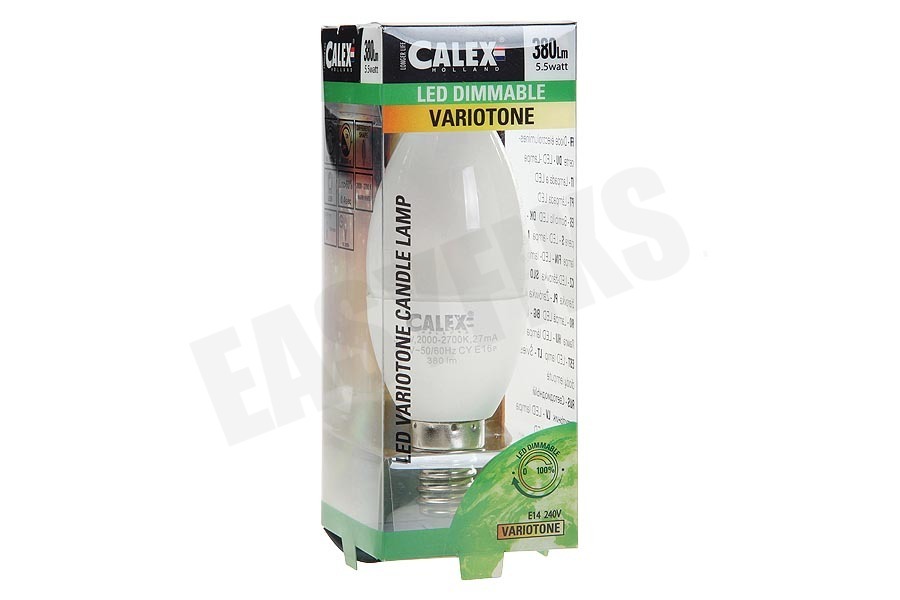 Calex 422212 Calex Satin Crystal LED Kaarslamp 5,5W 380lm E14 B38