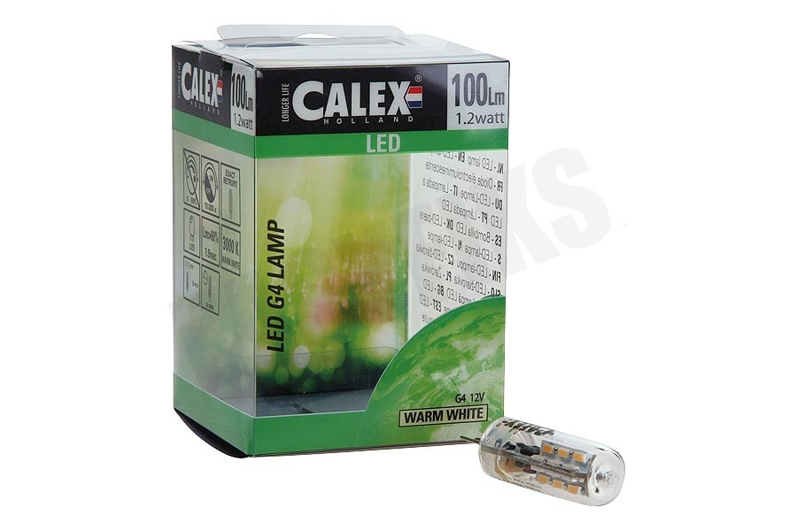 Calex 473826 Calex LED G4 12V 1,2W 100lm 3000K vol glas