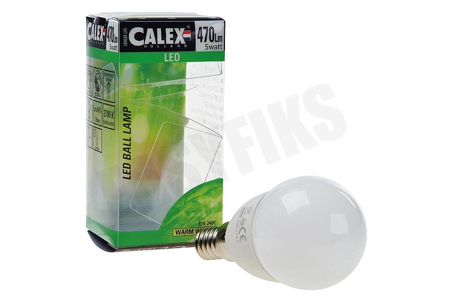 Calex 422112 Calex LED Kogellamp 240V 5W 470lm E14 P45, 2700K