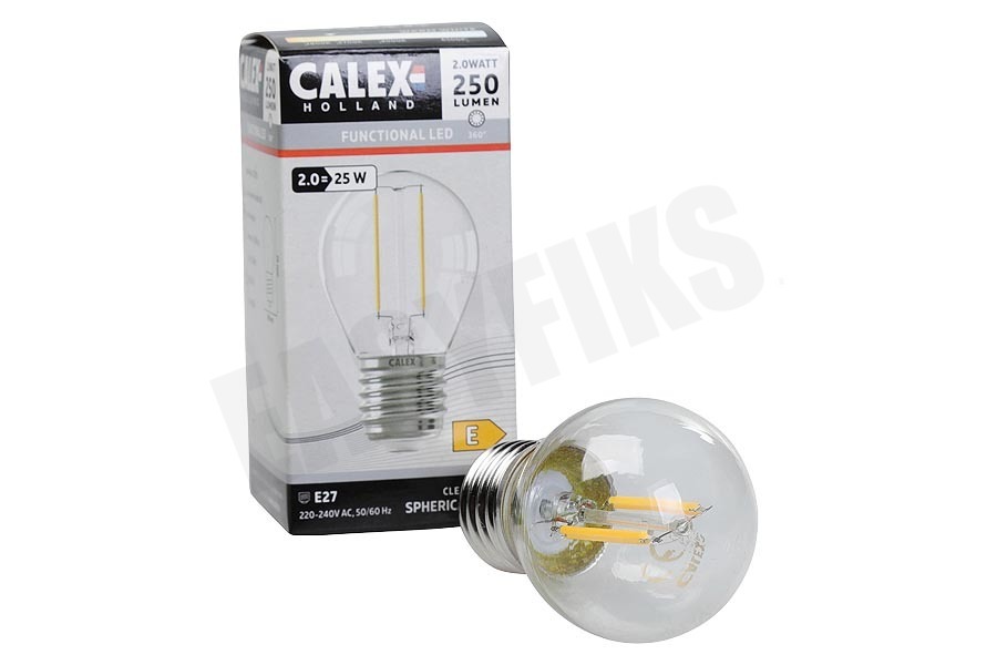 Calex 425112 Calex LED Volglas Filament Kogellamp 240V 2W 200lm E27