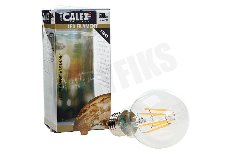 Calex 425206 Calex LED Volglas Filament Standaardlamp 5,5W 600lm E27