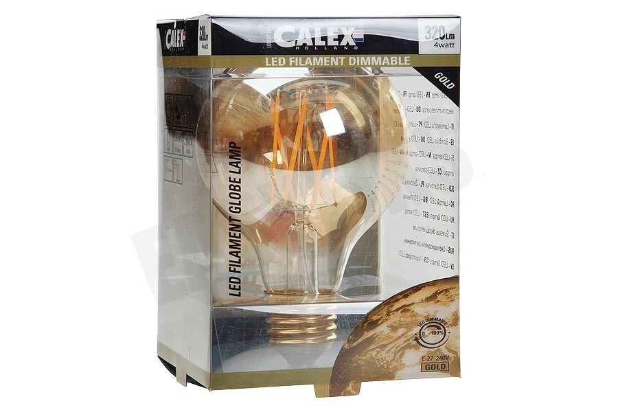 Calex 425452 Calex LED volglas Filament Globelamp 240V 4W 320lm E27
