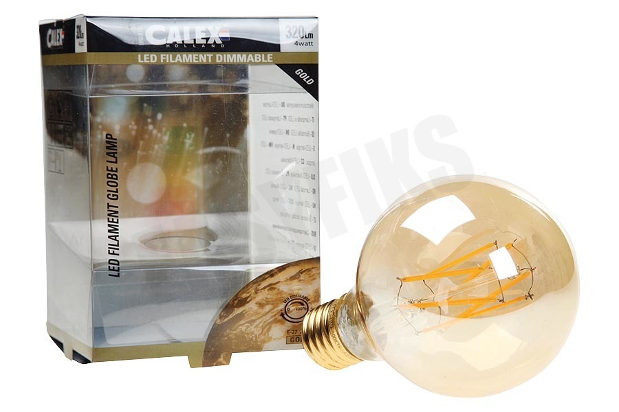 Calex 425452 Calex LED volglas Filament Globelamp 240V 4W 320lm E27