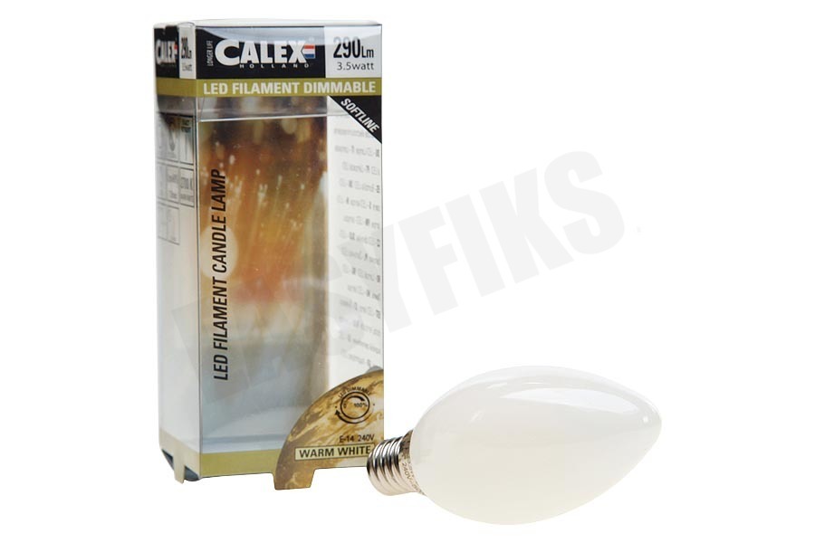 Calex 474491 Calex LED Volglas Filament Kaarslamp 3,5W 290lm E14