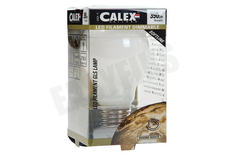 Calex 474503 Calex LED Volglas Filament Standaardlamp 4W 390lm E27
