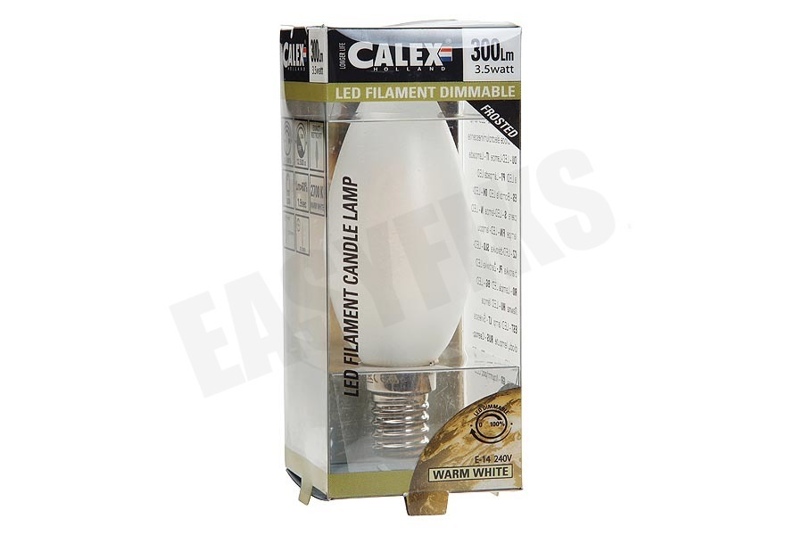 Calex 474492 Calex LED volglas Filament Kaarslamp Mat 3,5W 300lm E14