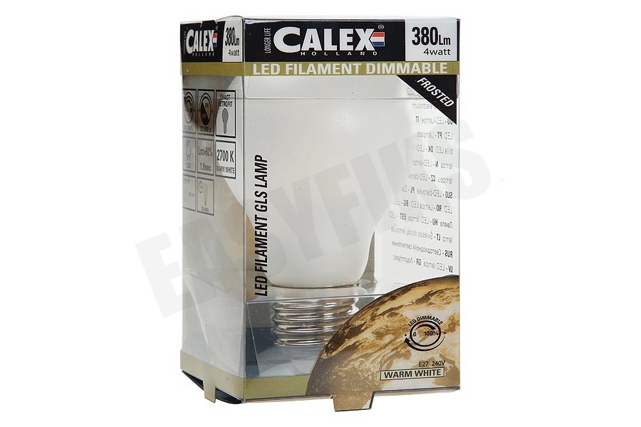 Calex 474502 Calex LED volglas Filament Standaardlamp Mat 4W 380lm
