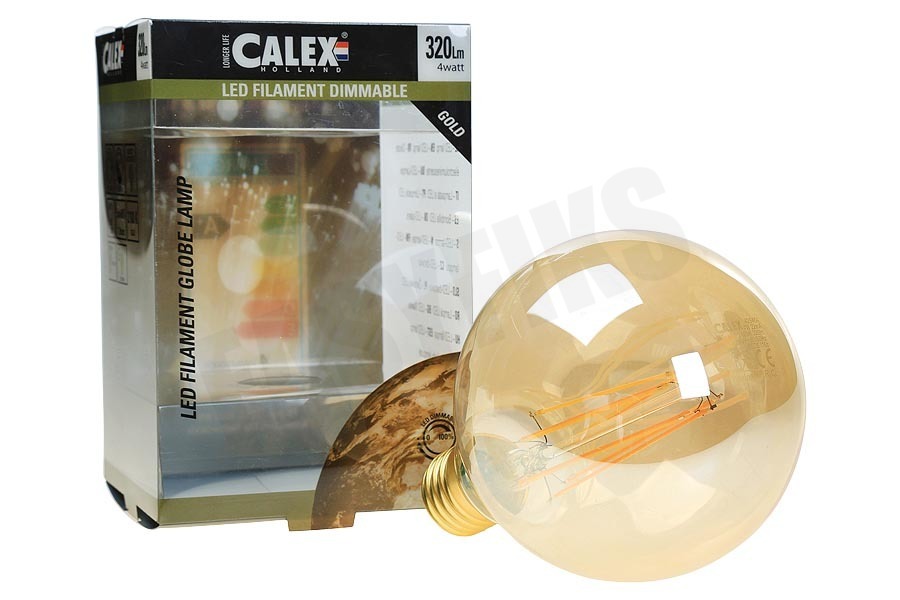 Calex 425464 Calex LED volglas Filament Globelamp 240V 4W 320lm E27