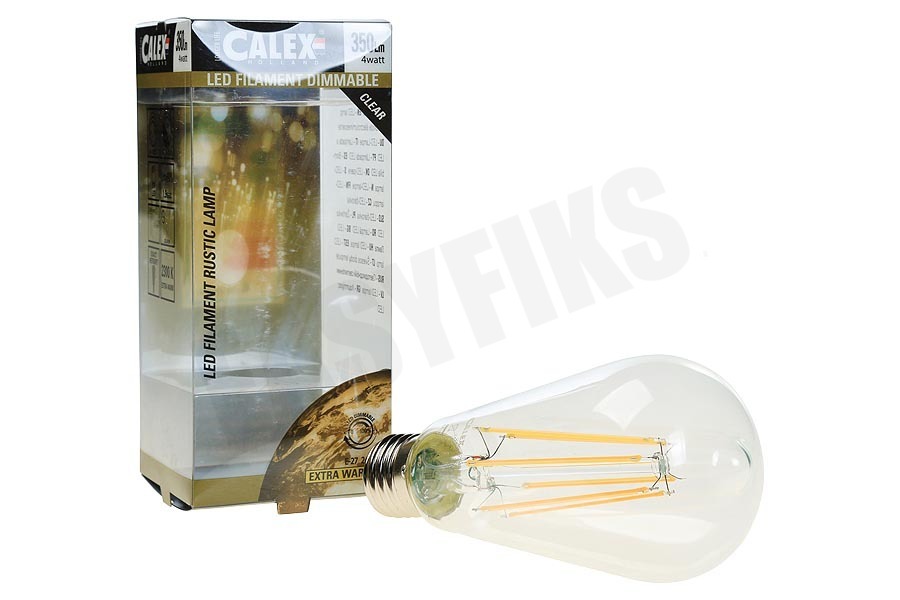 Calex 425404 Calex LED volglas Filament Rustieklamp 240V 4W 350lm E27