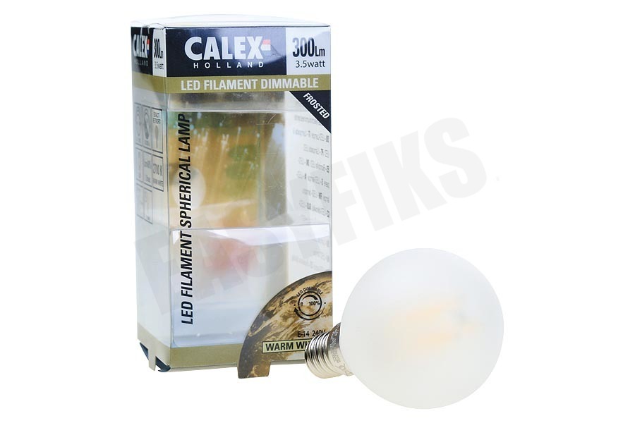 Calex 474487 Calex Volglas Filament P45 E14 3,5W Mat Dimbaar