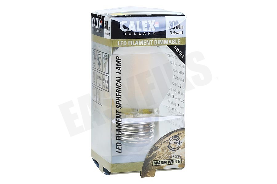 Calex 474488 Calex Volglas Filament P45 E27 3,5W Mat Dimbaar