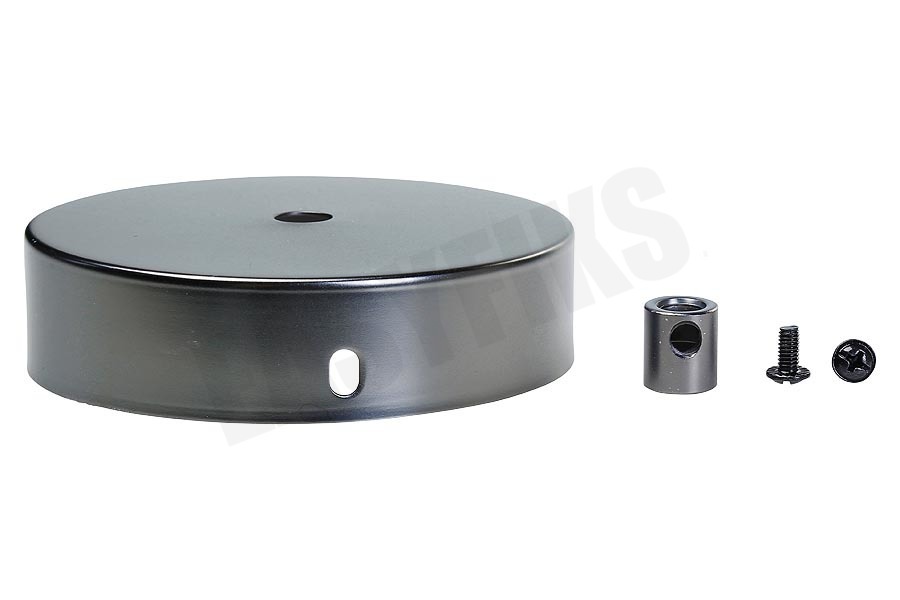 Calex 940014 Calex Metalen Plafondplaat 100mm Mat Parel Zwart 1 Gat
