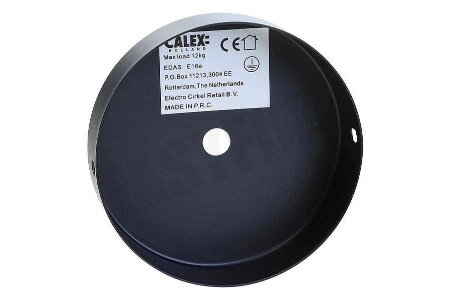 Calex 940010 Calex Metalen Plafondplaat 100mm Mat Zwart 1 Gat