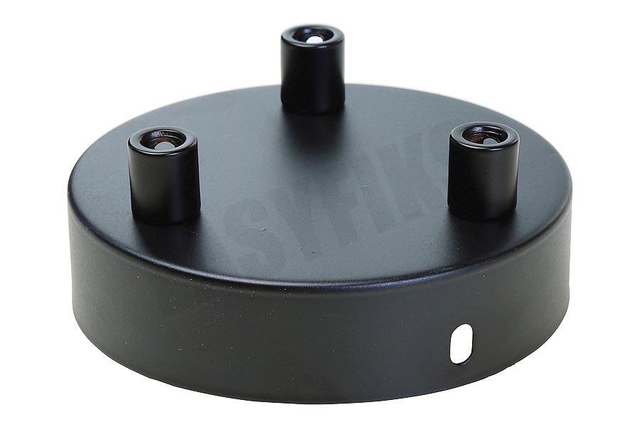 Calex 940040 Calex Metalen Plafondplaat 100mm Mat Zwart 3 Gaten