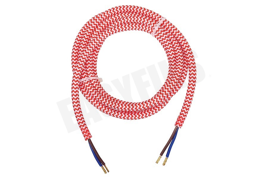 Calex 940234 Calex Textiel Omwikkelde Kabel Rood/Wit 1,5m