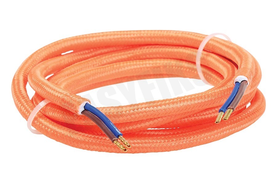 Calex 940228 Calex Textiel Omwikkelde Kabel Oranje 1,5m