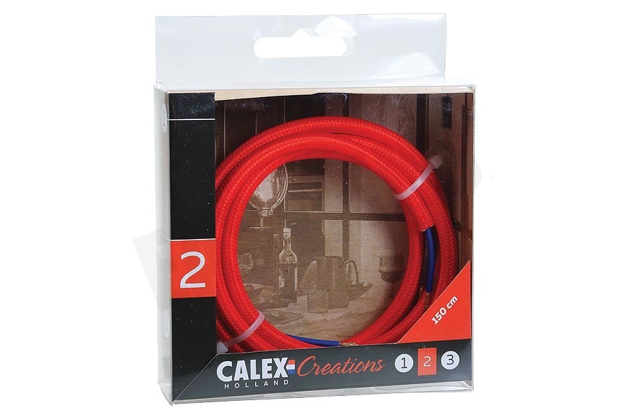 Calex 940232 Calex Textiel Omwikkelde Kabel Rood 1,5m