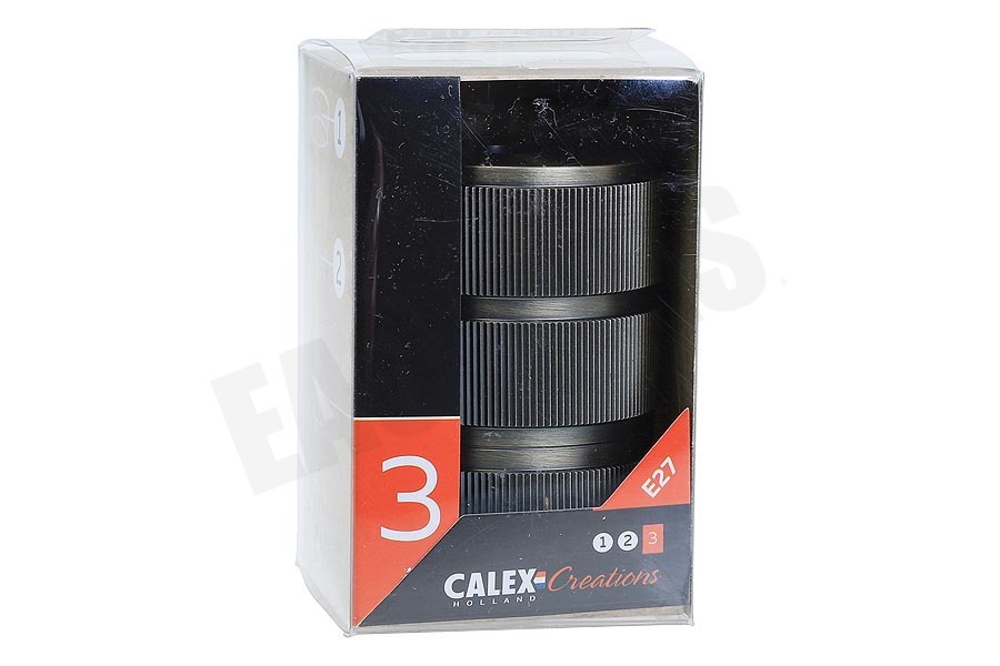 Calex 940426 Calex Aluminium Lamphouder Mat Brons E27 3 Rings Model