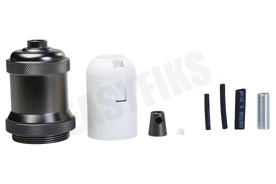 Calex 940464 Calex Aluminium Lamphouder Parel Zwart E27 Piek Model