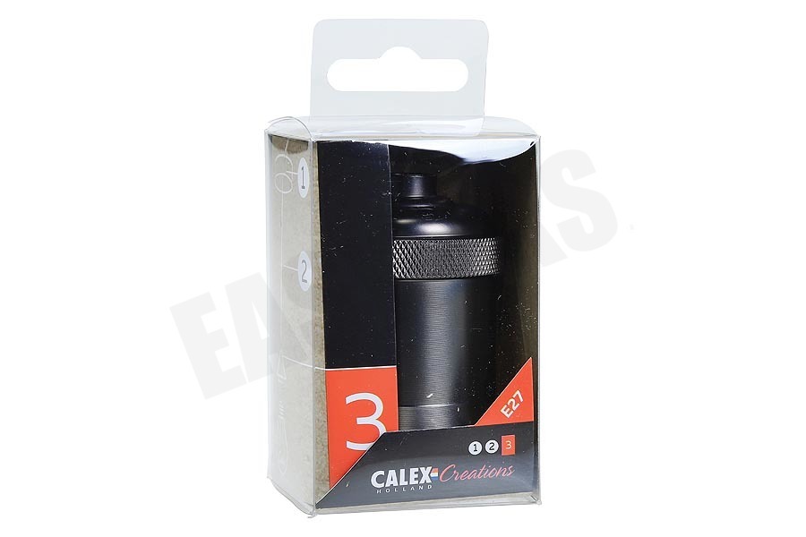 Calex 940464 Calex Aluminium Lamphouder Parel Zwart E27 Piek Model
