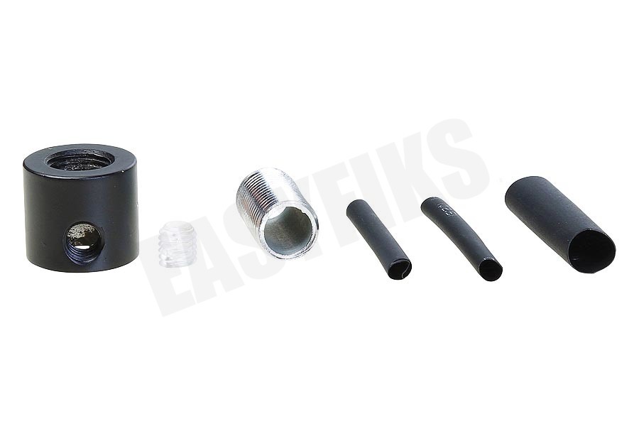 Calex 940420 Calex Aluminium Lamphouder Mat Zwart E27 3 Rings Model