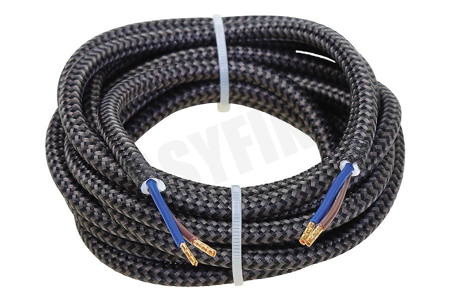 Calex 940284 Calex Textiel Omwikkelde Kabel Zwart/Grijs 3m