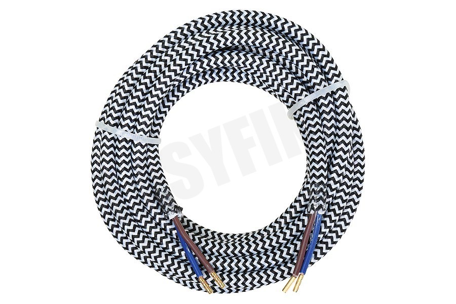 Calex 940286 Calex Textiel Omwikkelde Kabel Zwart/Wit 3m