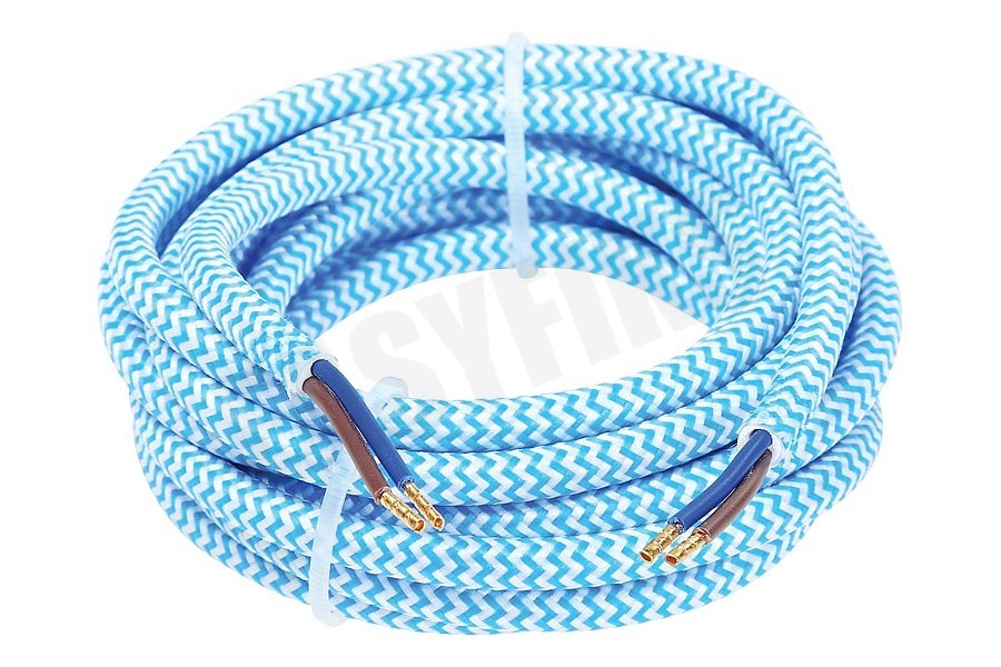 Calex 940278 Calex Textiel Omwikkelde Kabel Blauw/Wit 3m