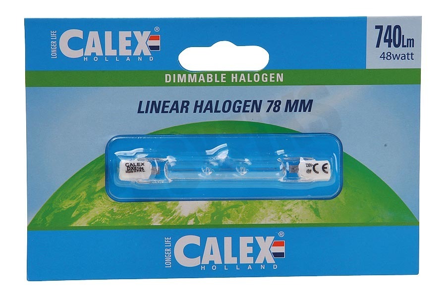 Calex 509104 Calex Spaar Halogeenlamp 230V 48W(63W) R7s 8x78mm