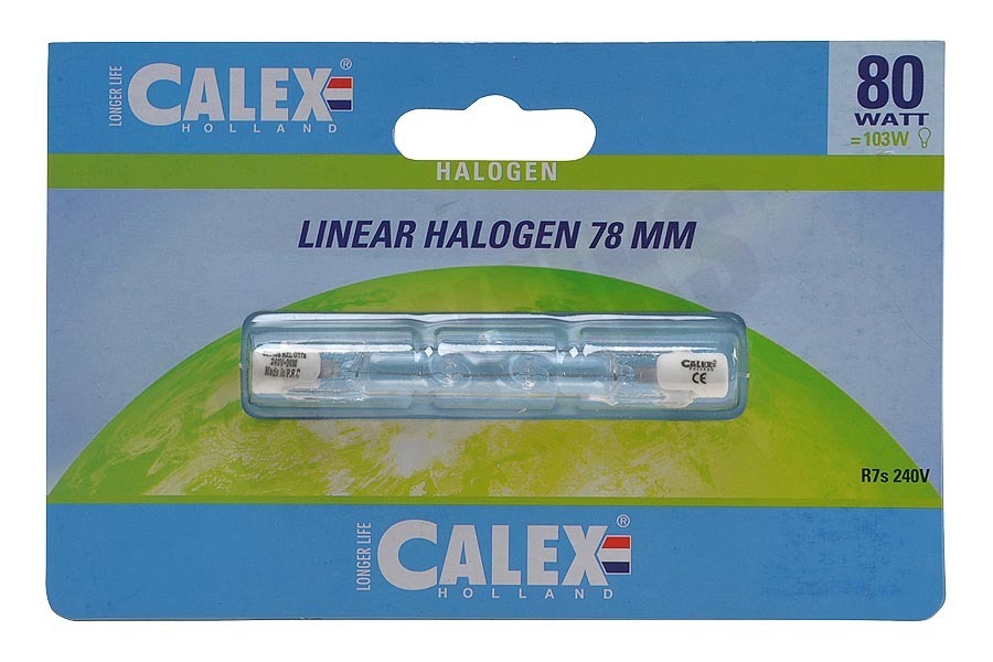 Calex 509108 Calex Spaar Halogeenlamp 230V 80W(104W) R7s 8x78mm
