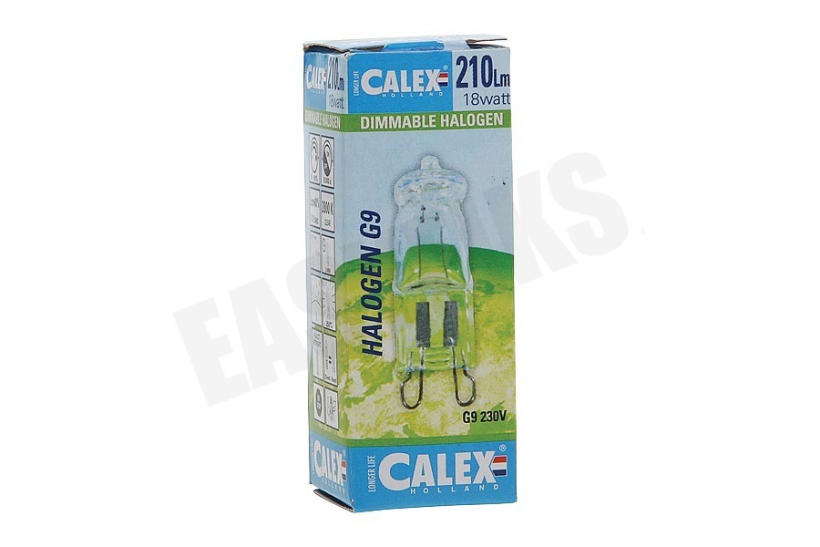 Calex 518206 Calex Spaar Halogeenlamp 230V 18W(25W) G9 helder