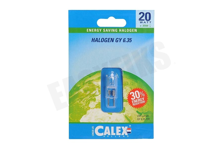 Calex 509622 Calex Spaar Halogeenlamp 12V 20W(32W) GY6.35