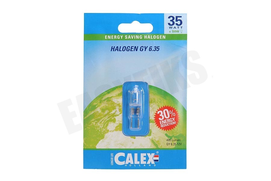Calex 509628 Calex Spaar Halogeenlamp 12V 35W(50W) GY6.35