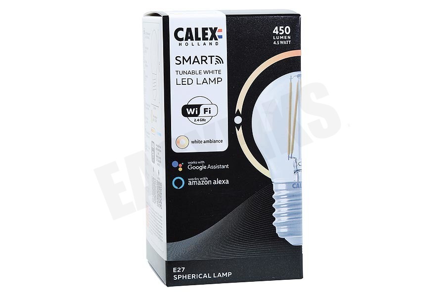 Calex Smart LED Filament Clear Kogellamp P45 E27 Dimbaar