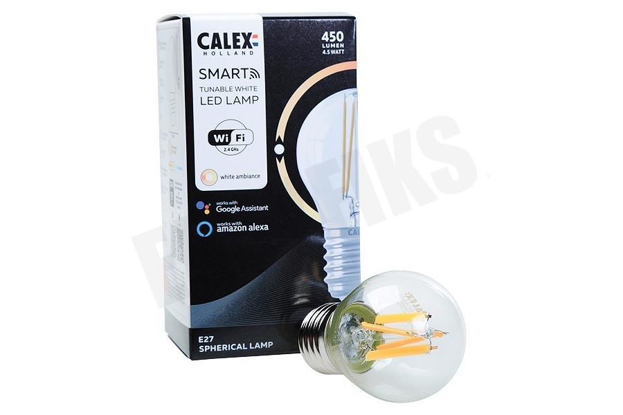 Calex Smart LED Filament Clear Kogellamp P45 E27 Dimbaar