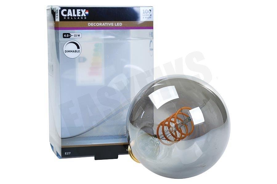 Calex Globe LED lamp Flexible Filament Titanium E27 Dimbaar