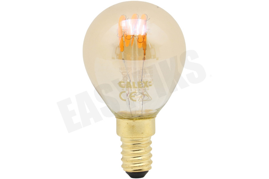 Calex Kogel LED lamp Flexible Filament Gold E14 Dimbaar