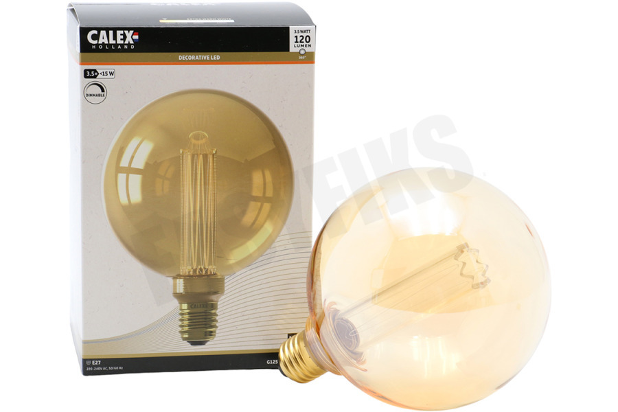 Calex Globe G125 LED lamp Crown Filament SMD E27 Dimbaar