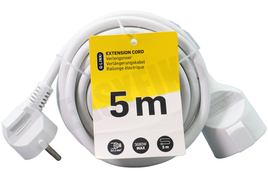 Exin Snoer 3x1.5mm2 2.5A wit RA 5M