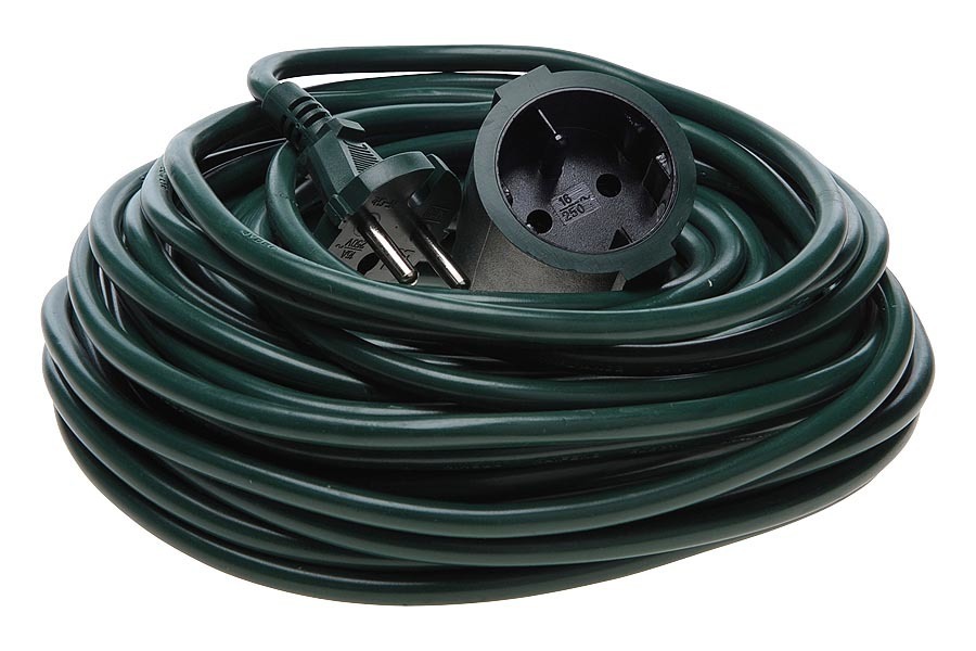Exin Snoer 2x1mm2 2300W 10A zwart 20M H05VV-F