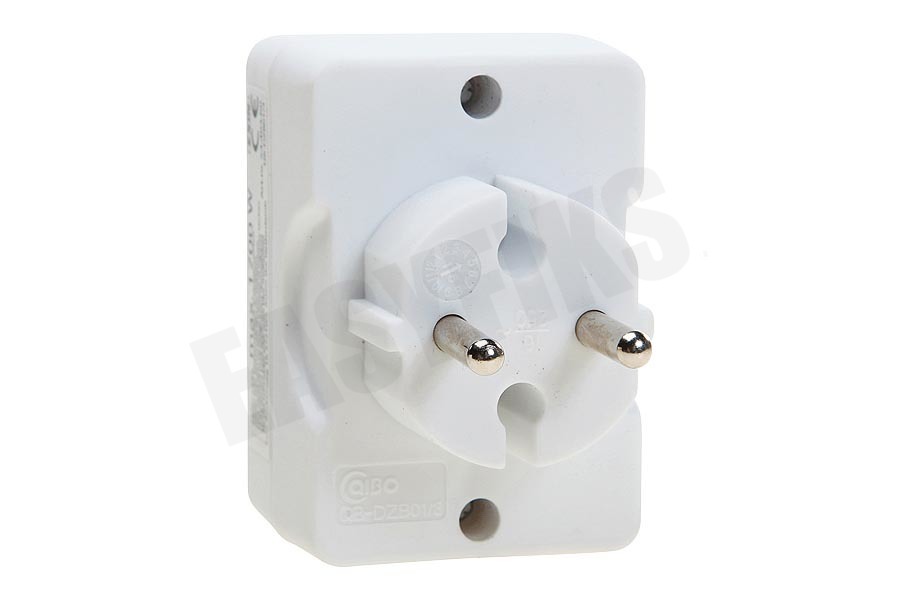 Elektra Stekker 1700W 3x max 2.5A/250V wit