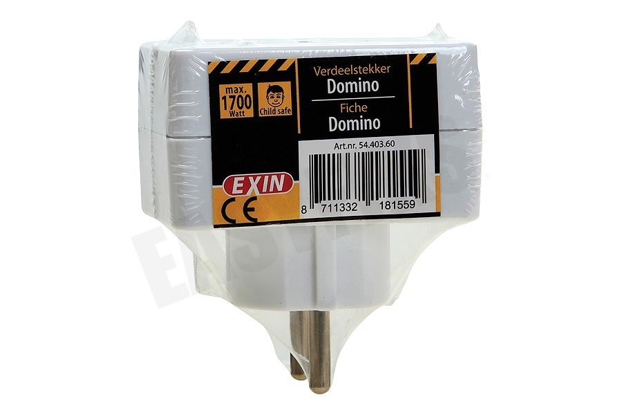 Elektra Stekker 1700W 3x max 2.5A/250V wit