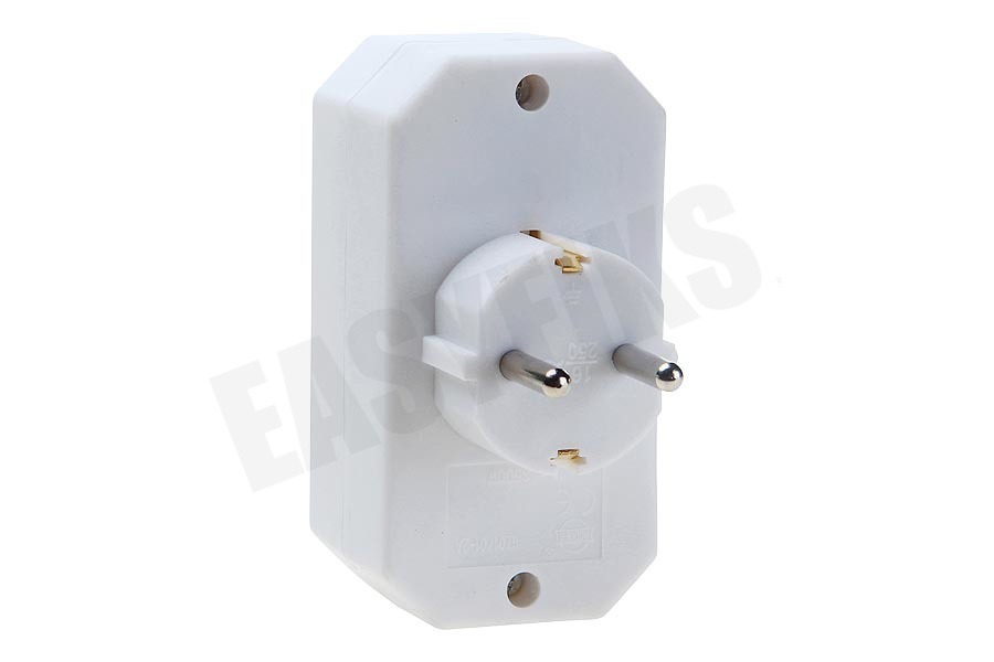 Elektra Stekker 3500W 1x 16A/250V RA 2x 2.5A/250V wit
