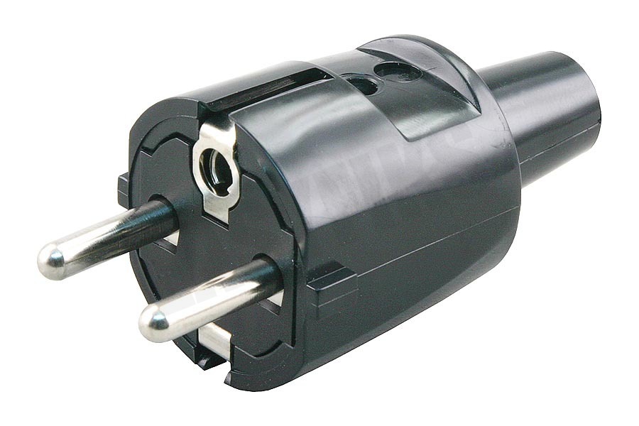 Q-Link Stekker 16A 3600W RA zwart