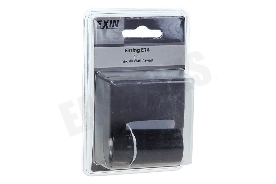 Q-Link Lamphouder E14 60W glad zwart