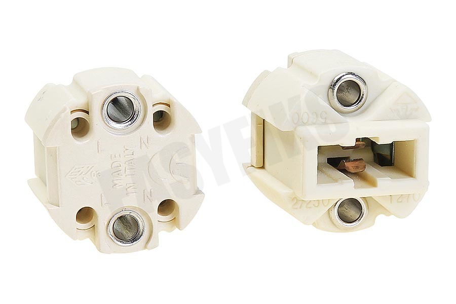 Elektra Lamphouder Halogeen wit, 2 stuks