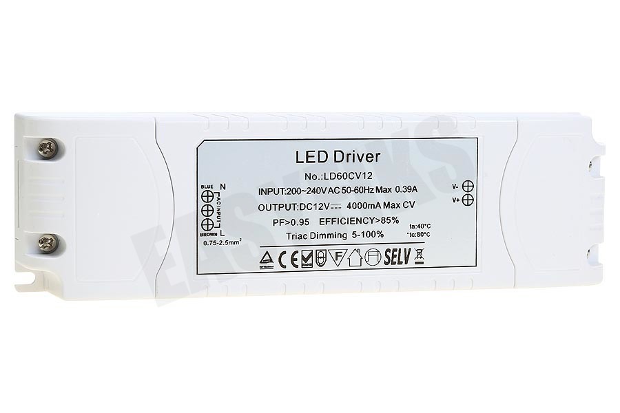 Tradim Tradim 12V dimbare LED driver 60W