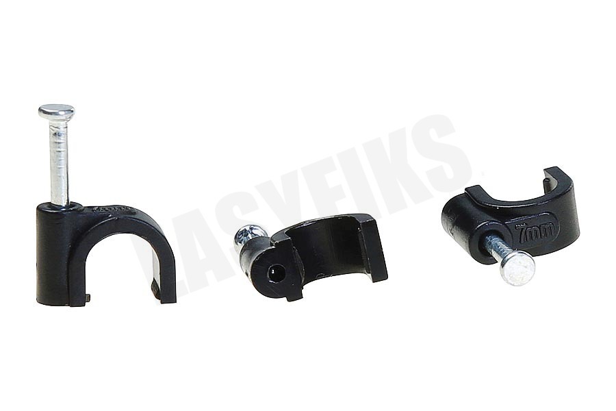 Q-Link Clip 7mm VMVL + coax 12 zwart 20 stuks