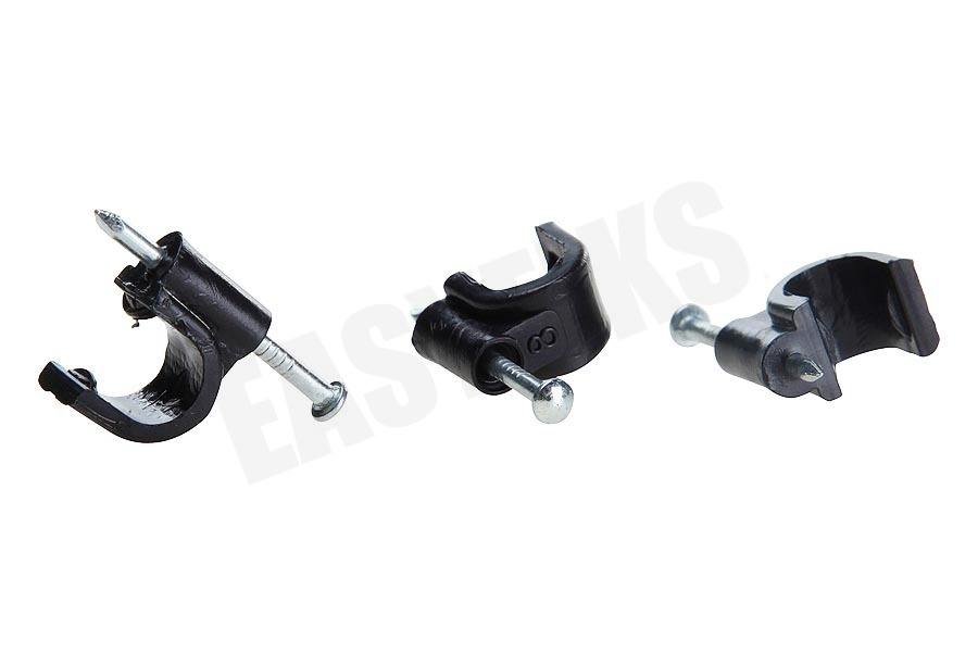 Q-Link Clip 8mm VMVL + coax 12 zwart 20 stuks